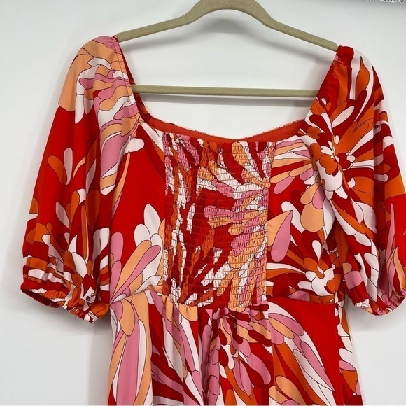 Traffic People Dandy A-Line Dress Groovy Psychedelic 70s Print Size small - Picture 5 of 8